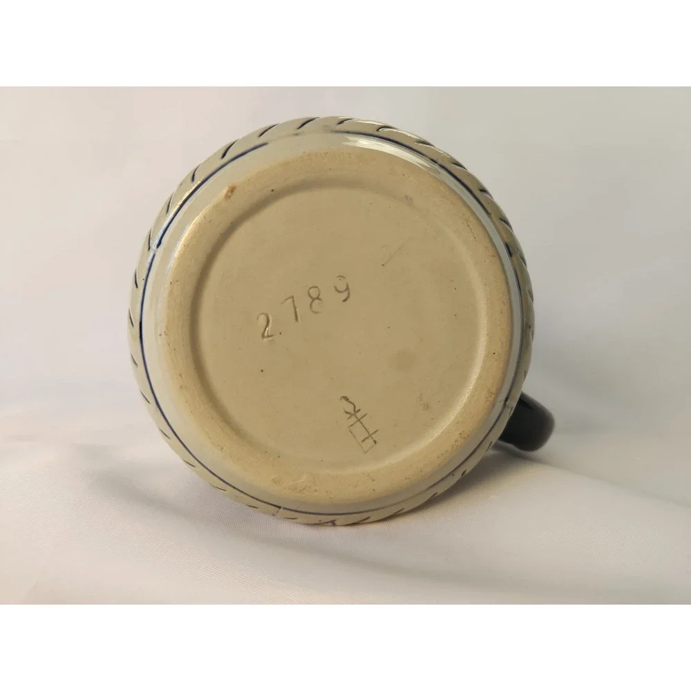 VTG 1930s Marzi Remy German Beer Stein 2789 Bowling Kegel Gut Holz Pewter Lid